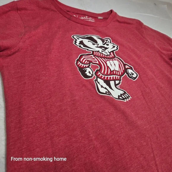 Women's Gressbox Red Wisconsin Badgers Short Sleeve Tee XL - Picture 2 of 7